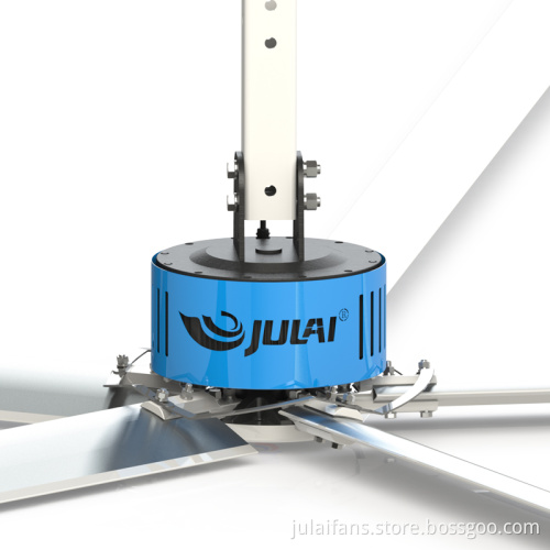 Large permanent magnet fan in workshop